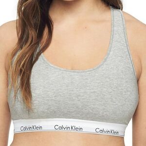 Calvin Klein Women's Underwire Free Cotton Racerback Bralette Size M